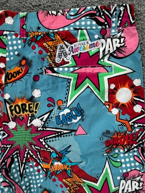 "Partoon" Golf Shorts from Royal & Awesome - Loud and Funky -Men's Sz. 40 - VGUC - Picture 8 of 9